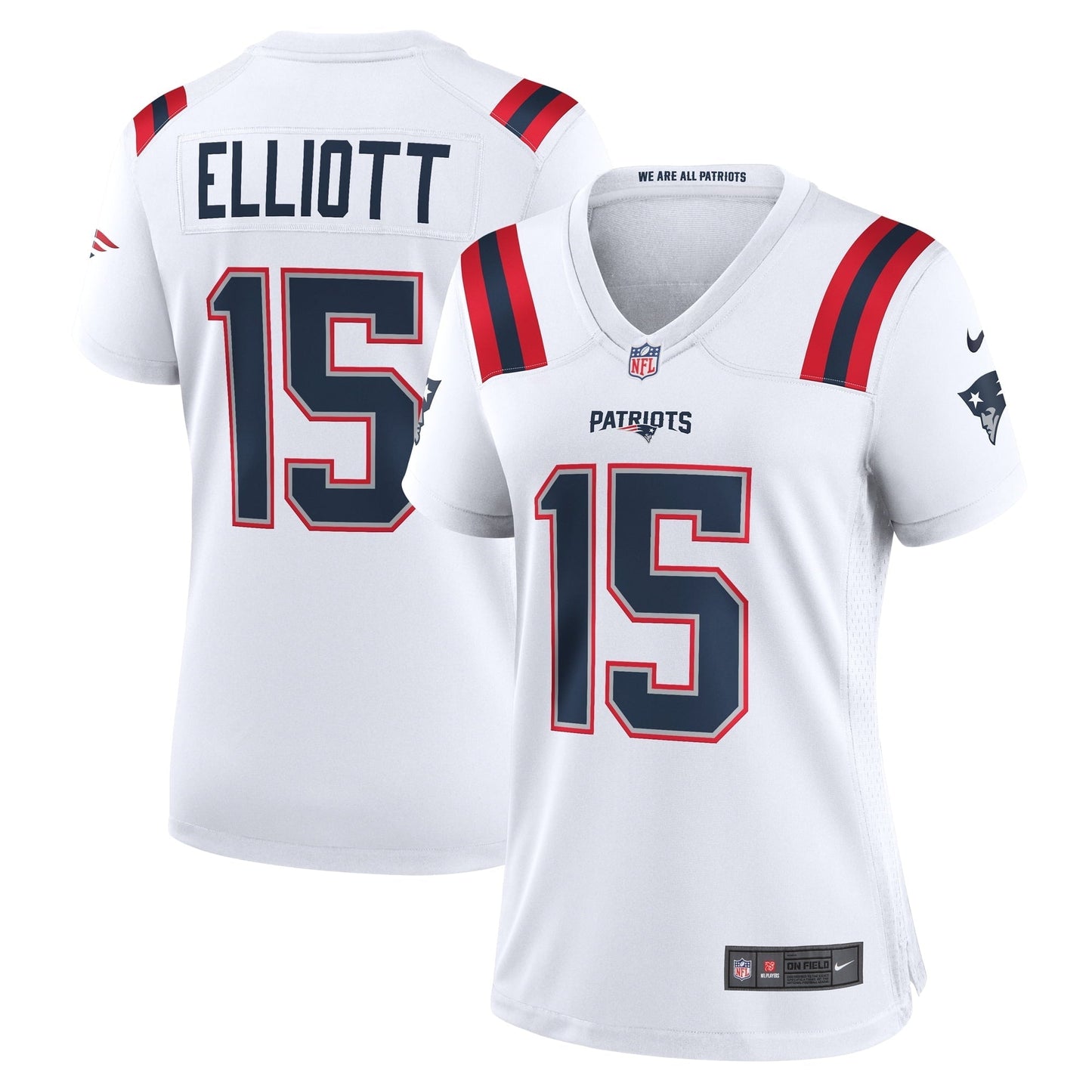 Women's Nike Ezekiel Elliott White New England Patriots Game Player Jersey
