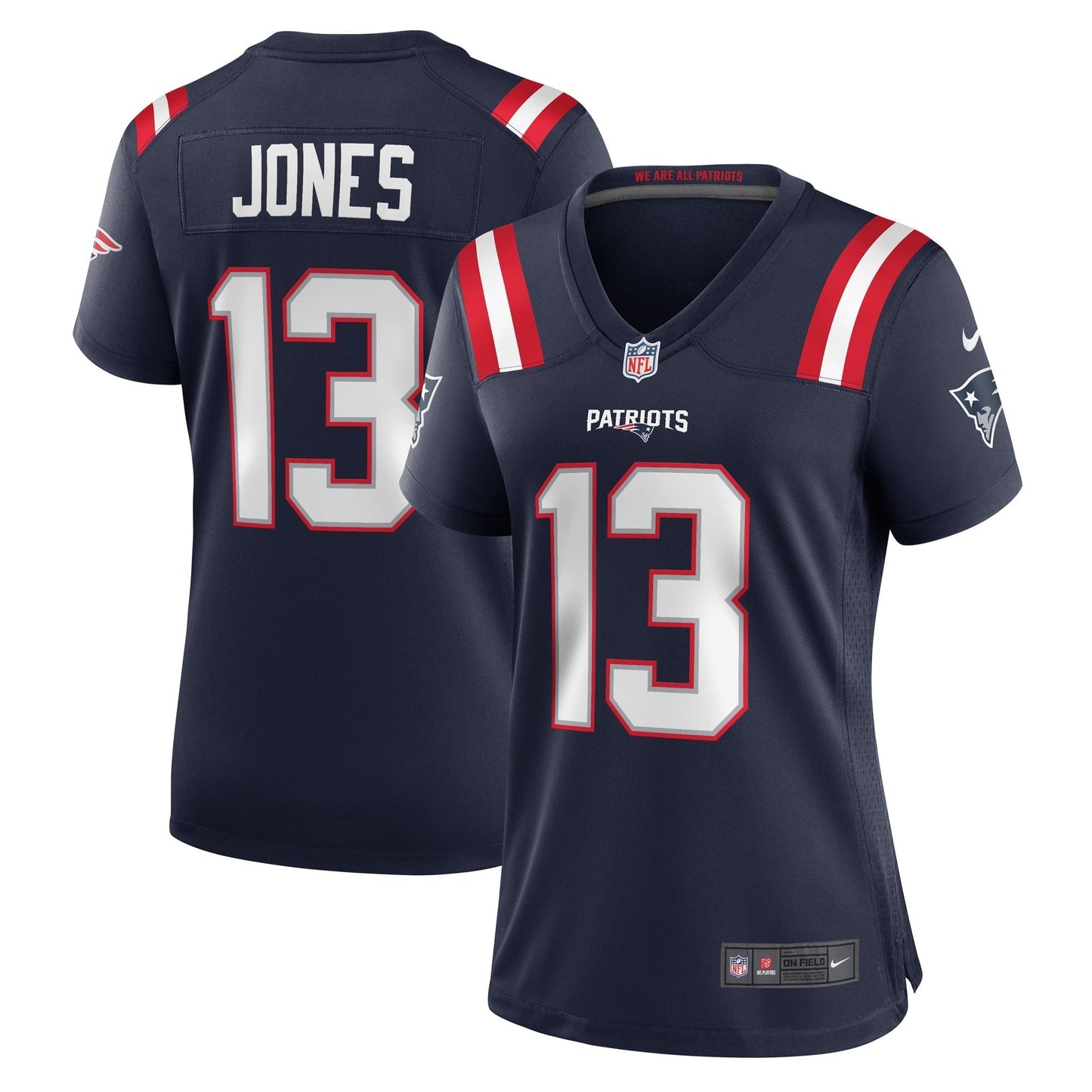Women's Nike Jack Jones Navy New England Patriots Game Player Jersey