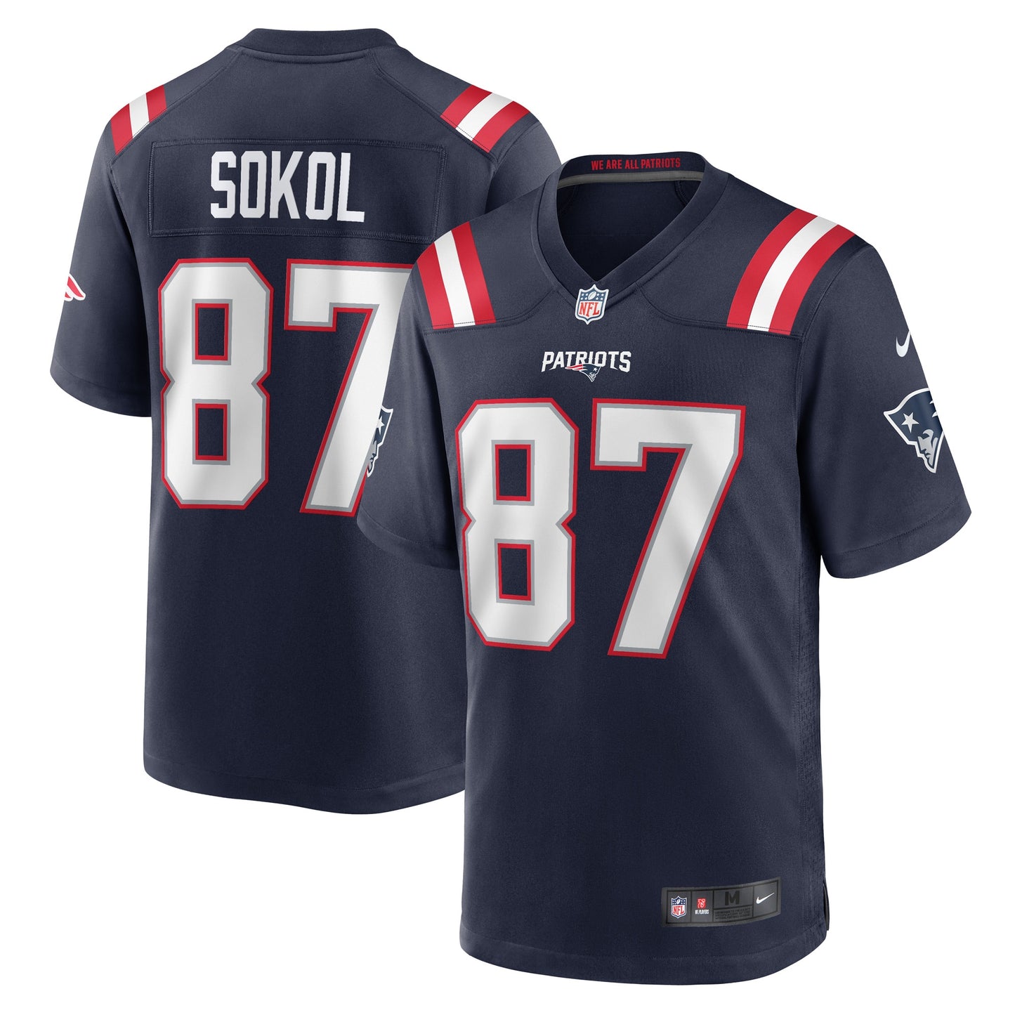Matt Sokol New England Patriots Nike Game Player Jersey - Navy