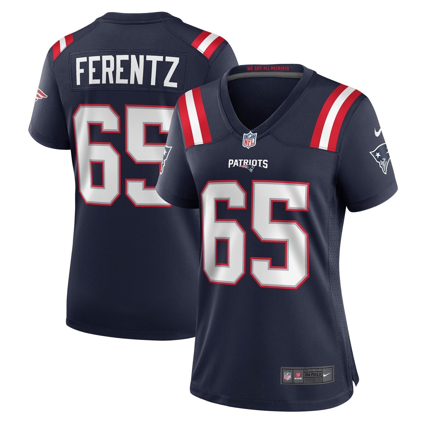 Women's Nike James Ferentz Navy New England Patriots Game Jersey