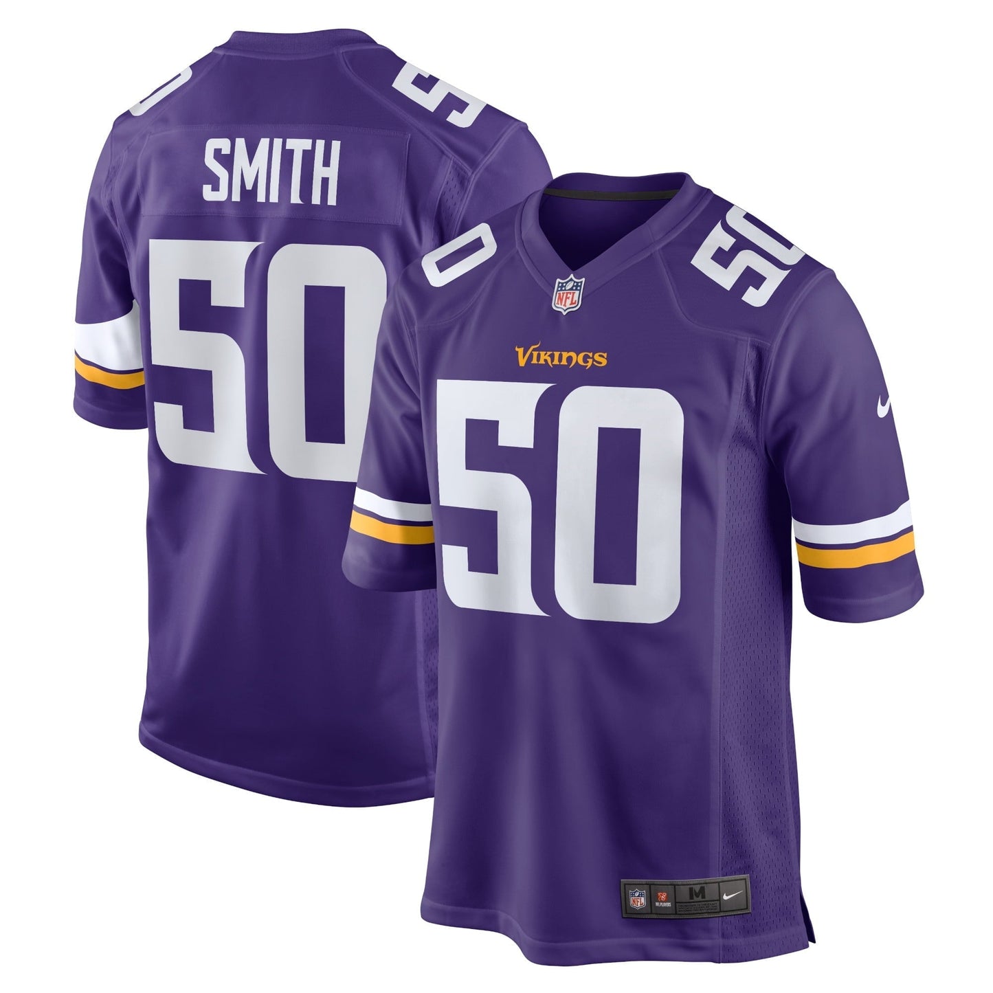 Men's Nike TJ Smith Purple Minnesota Vikings Home Game Player Jersey