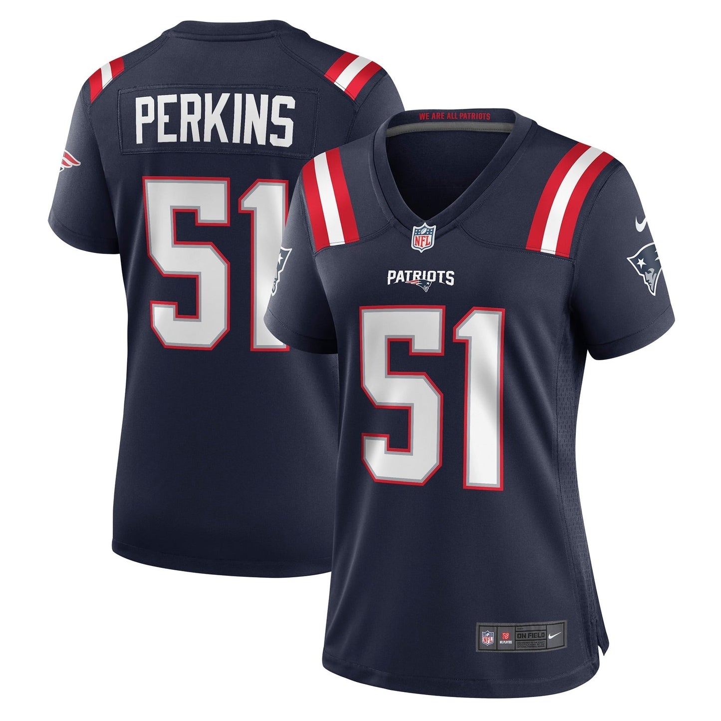 Women's Nike Ronnie Perkins Navy New England Patriots Game Jersey