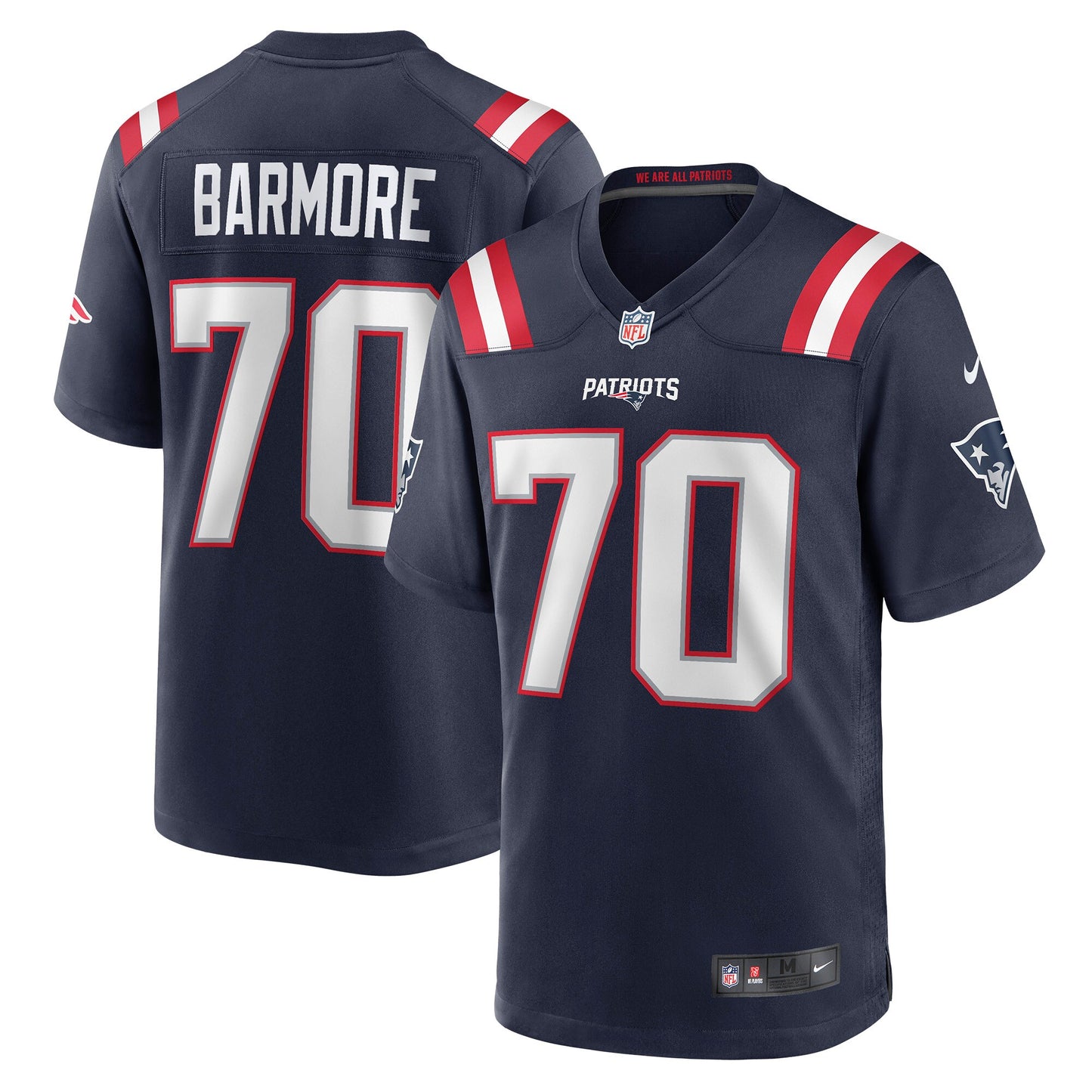 Christian Barmore New England Patriots Nike Game Jersey - Navy