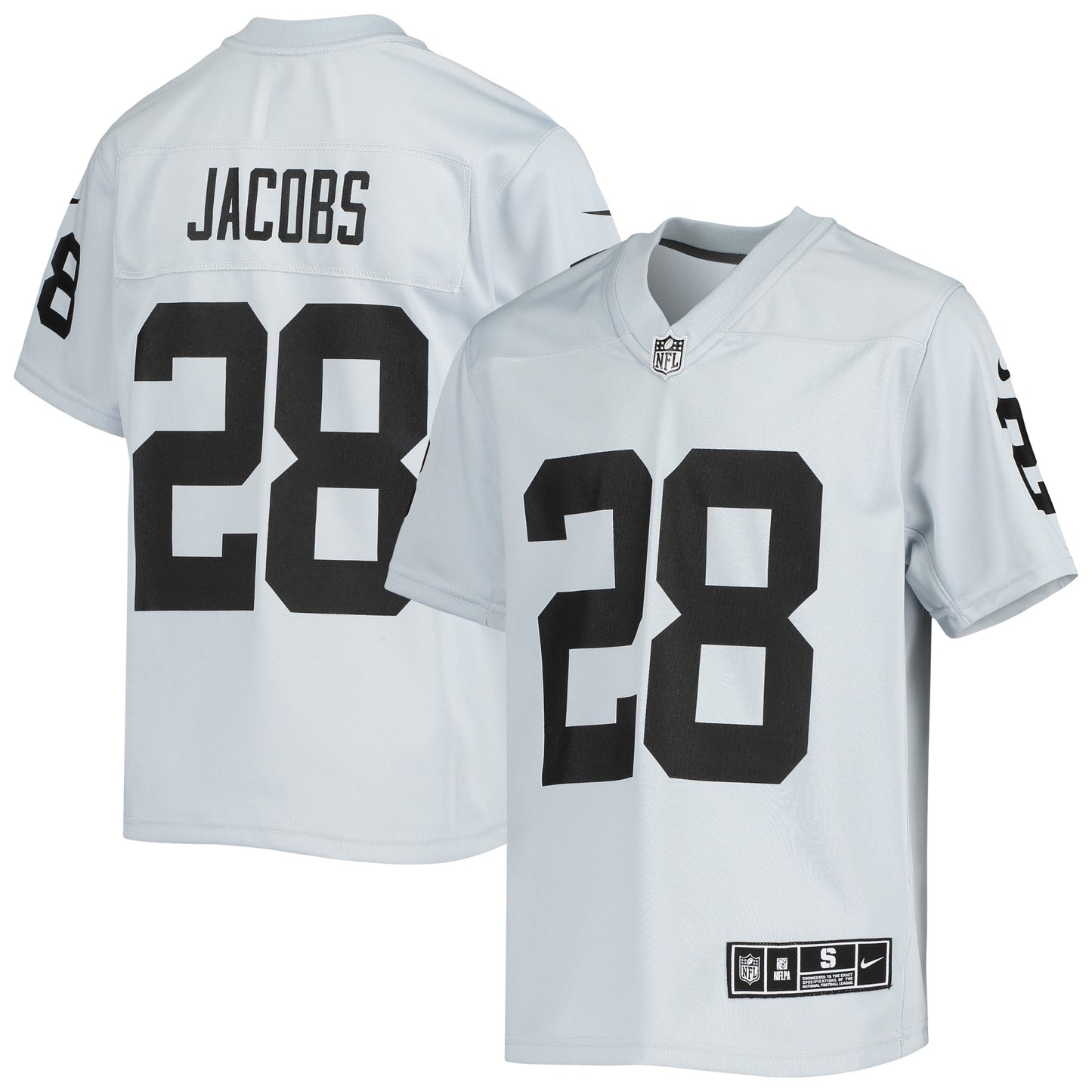 Josh Jacobs Las Vegas Raiders Nike Youth Inverted Team Game Jersey - Silver