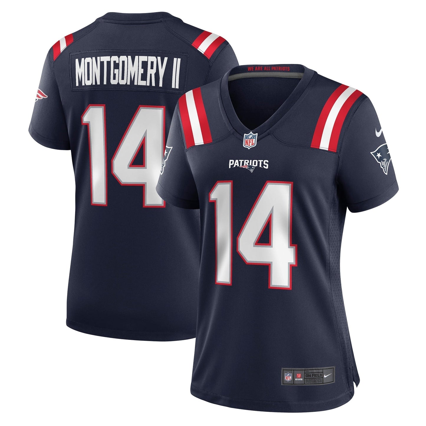 Women's Nike Ty Montgomery Navy New England Patriots Game Jersey