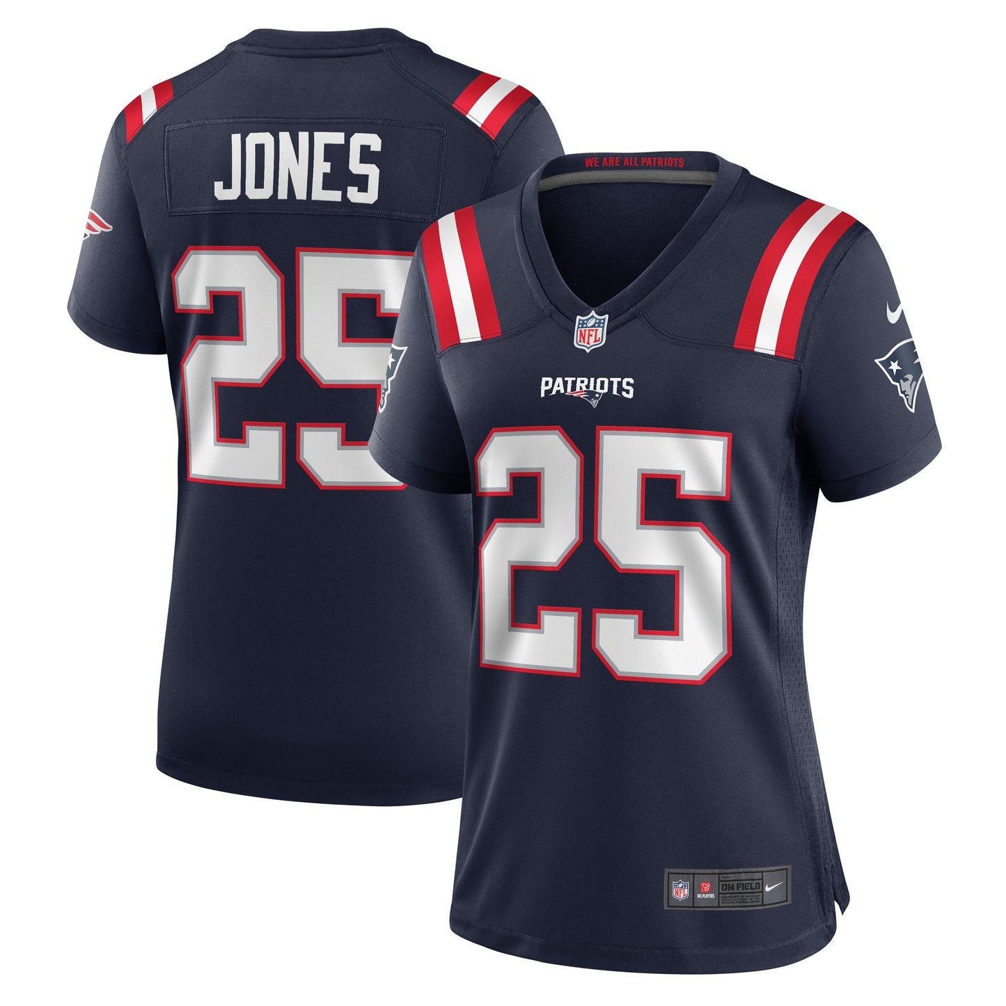 Marcus Jones New England Patriots Nike Women's Game Player Jersey - Navy