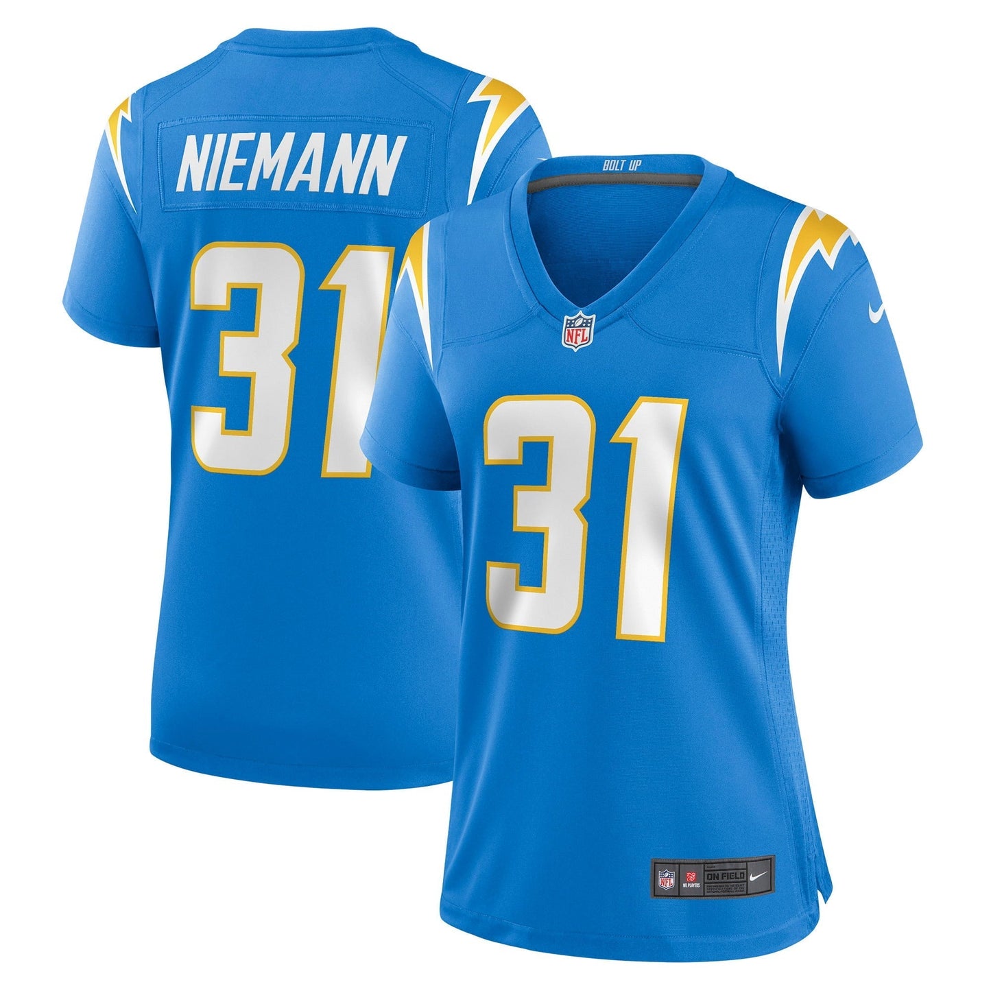 Women's Nike Nick Niemann Powder Blue Los Angeles Chargers Game Player Jersey