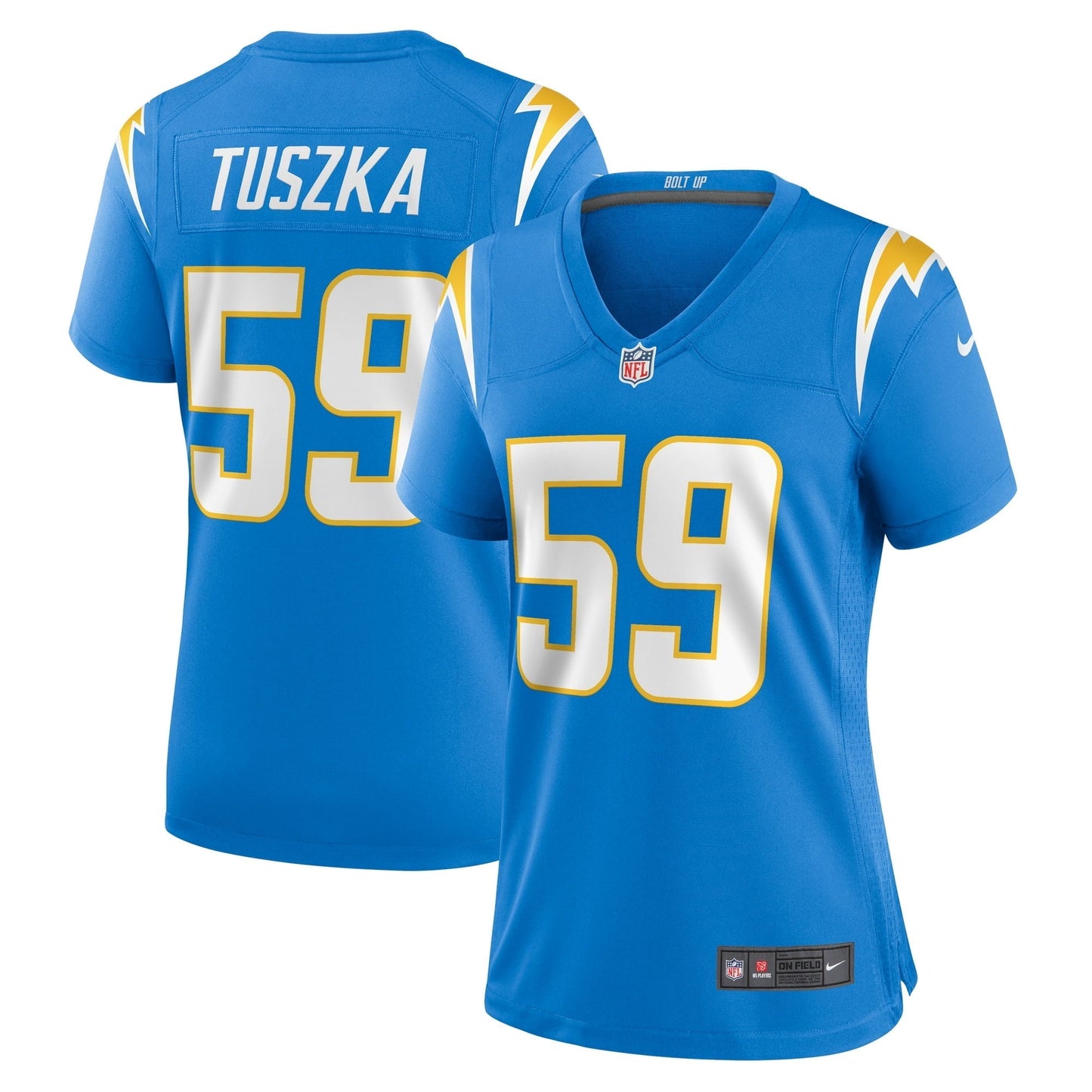 Women's Nike Derrek Tuszka Powder Blue Los Angeles Chargers Home Game Player Jersey