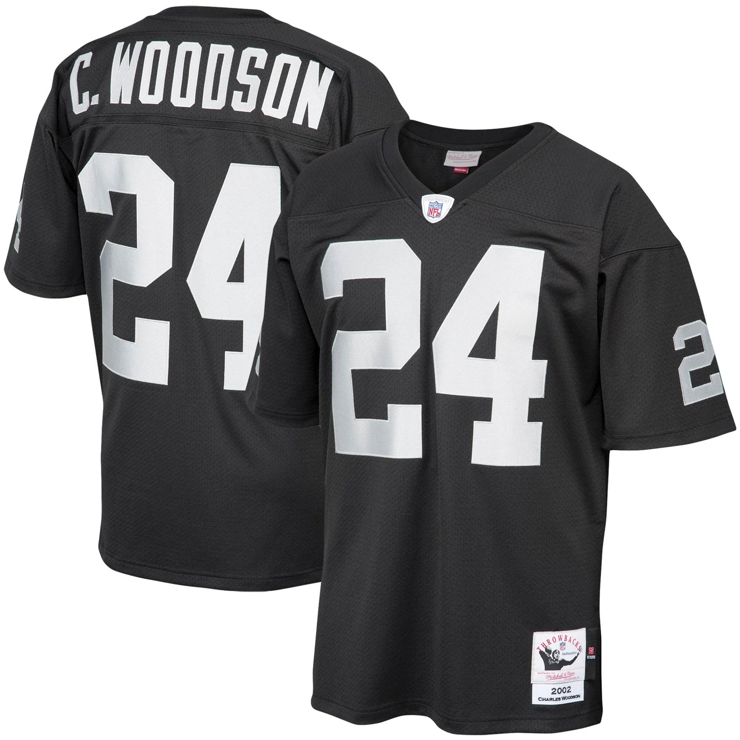 Charles Woodson Las Vegas Raiders Mitchell & Ness 2002 Authentic Throwback Retired Player Jersey - Black