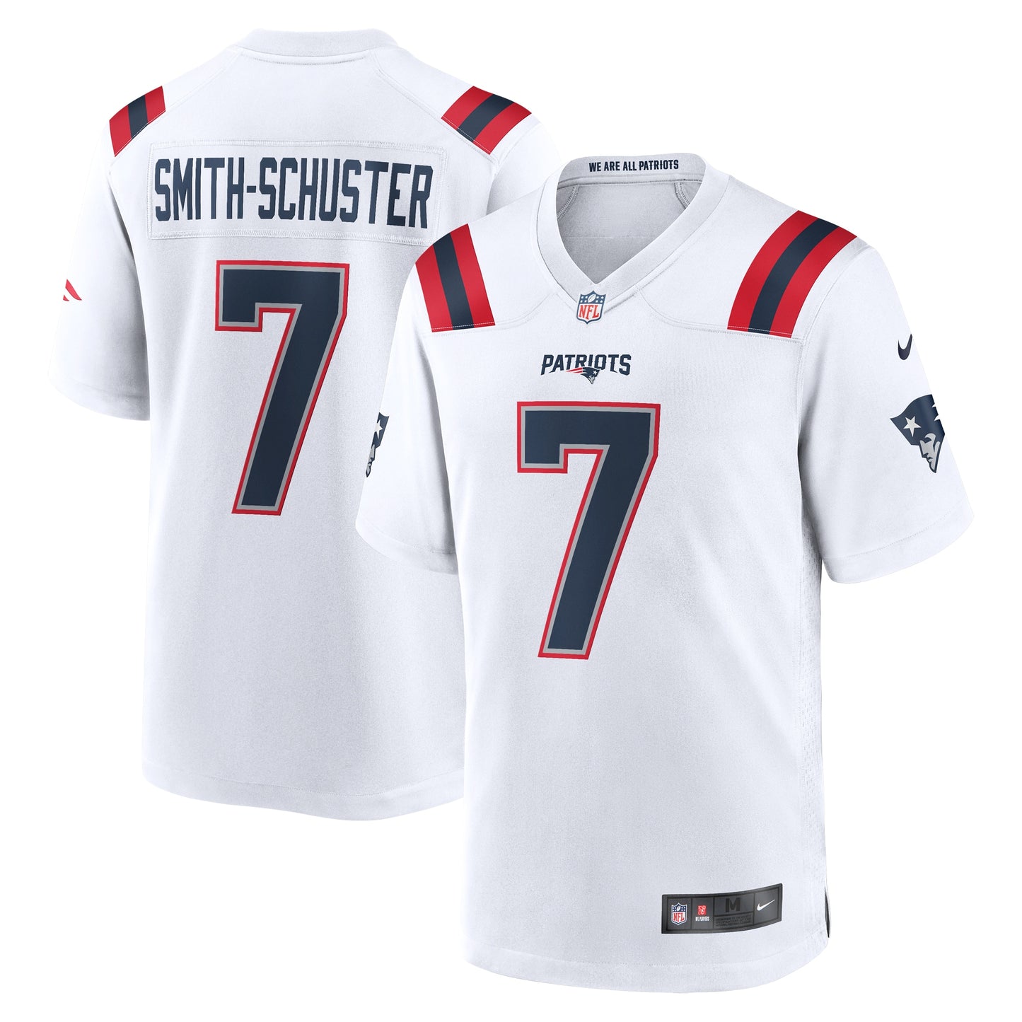 JuJu Smith-Schuster New England Patriots Nike Game Player Jersey - { White