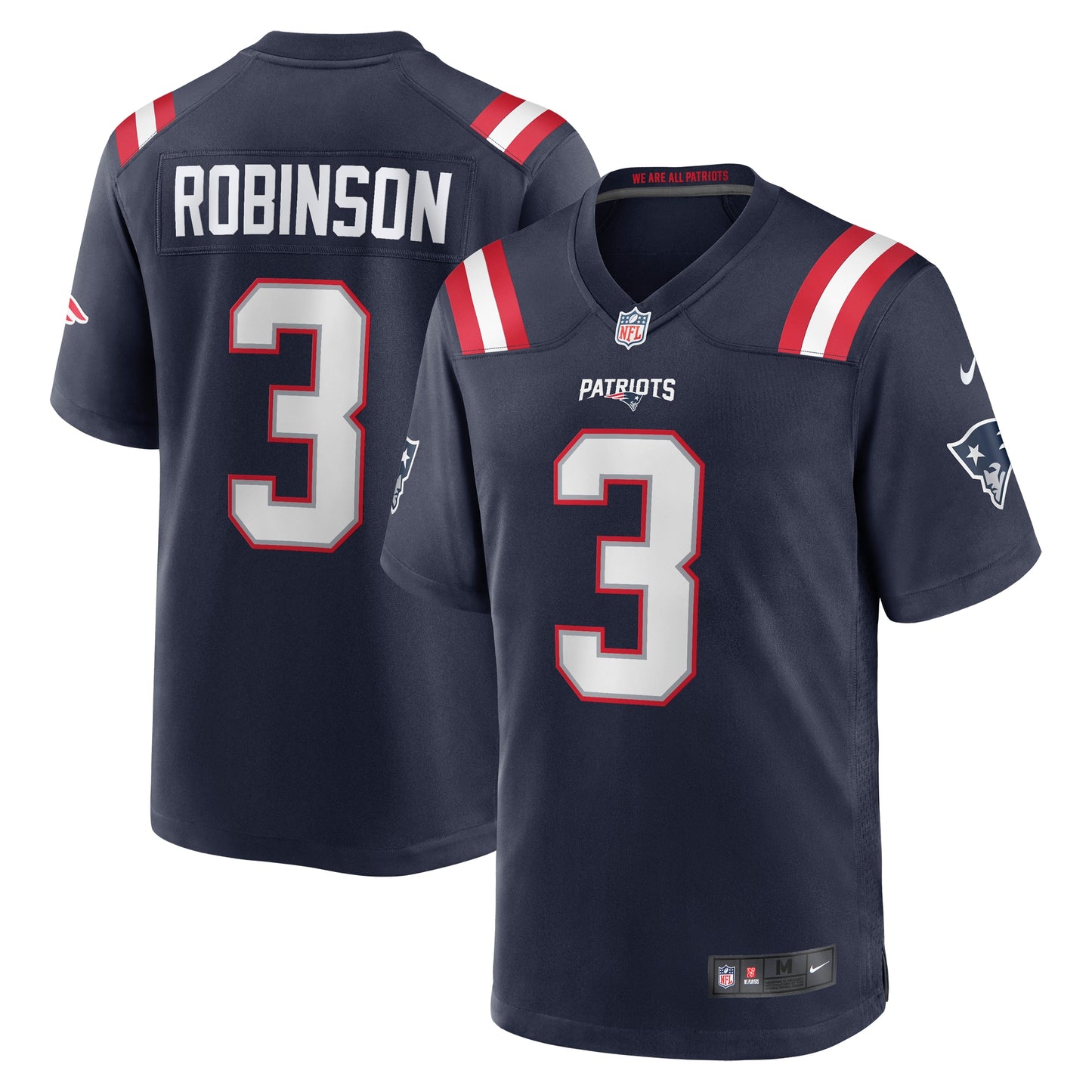 James Robinson New England Patriots Nike Game Player Jersey - Navy