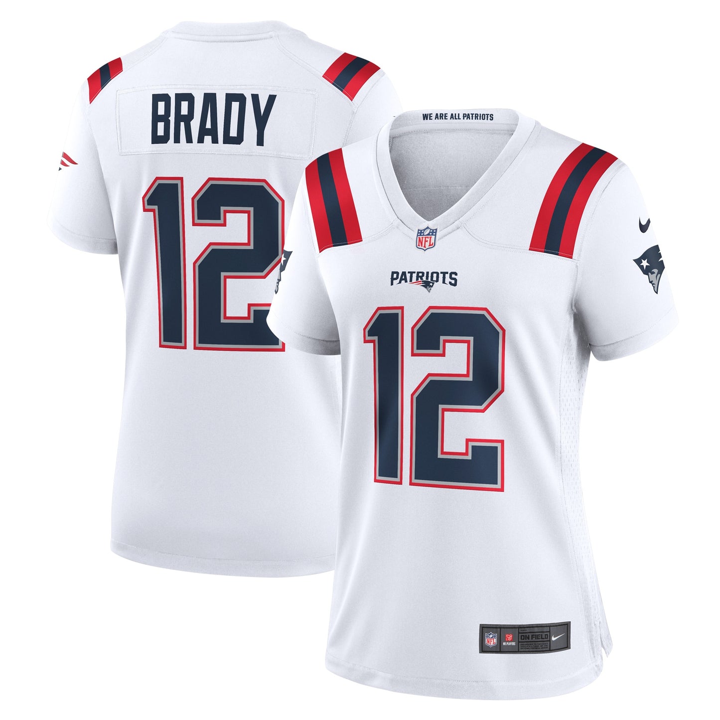 Tom Brady New England Patriots Nike Women's Retired Game Jersey - White