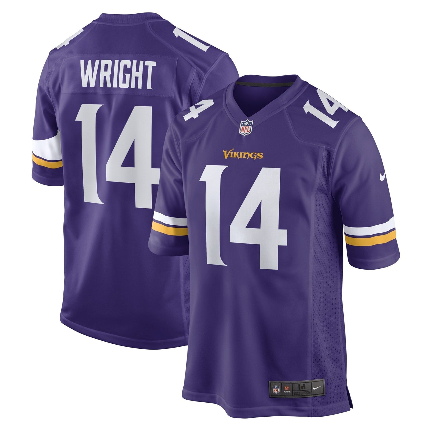 Men's Nike Ryan Wright Purple Minnesota Vikings Game Player Jersey