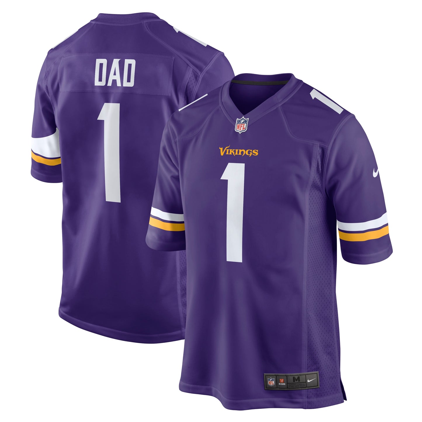 Number 1 Dad Minnesota Vikings Nike Game Jersey - Purple
