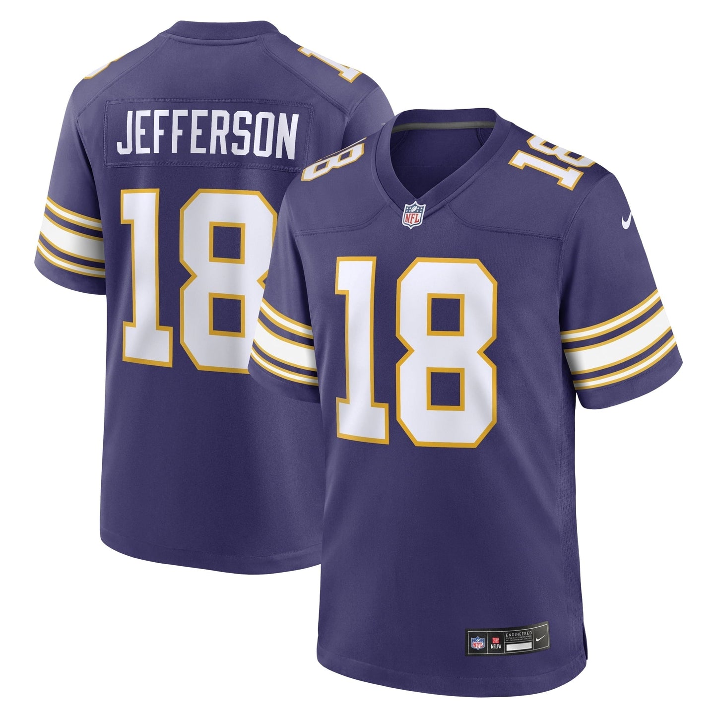 Men's Nike Justin Jefferson Purple Minnesota Vikings Classic Player Game Jersey