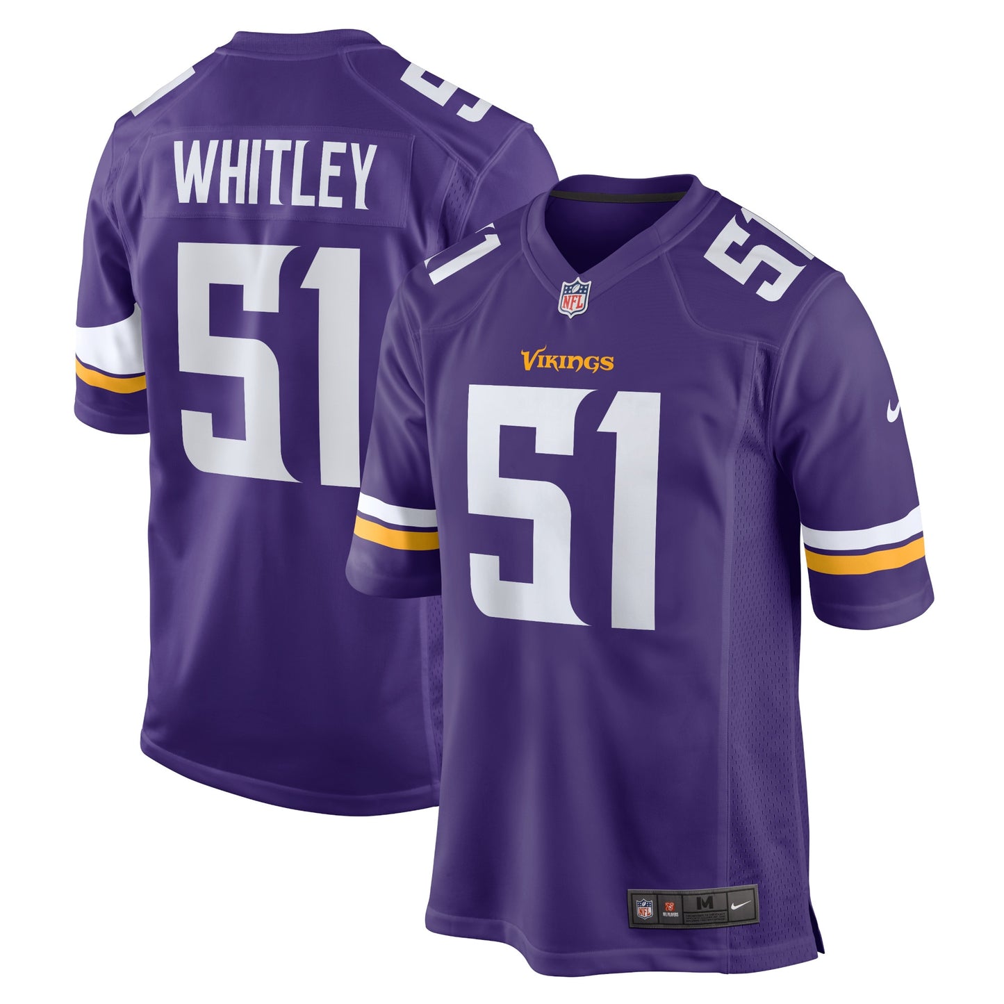 Benton Whitley Minnesota Vikings Nike Home Game Player Jersey - Purple