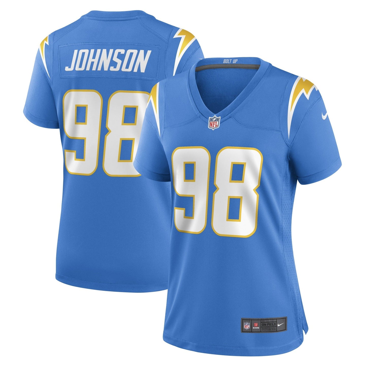 Women's Nike Austin Johnson Powder Blue Los Angeles Chargers Game Player Jersey