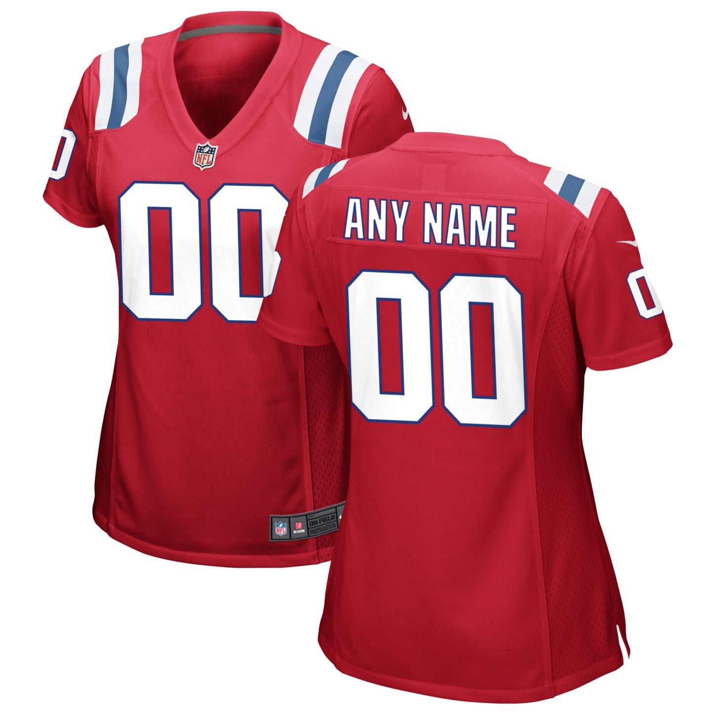 New England Patriots Nike Women's Alternate Custom Jersey - Red