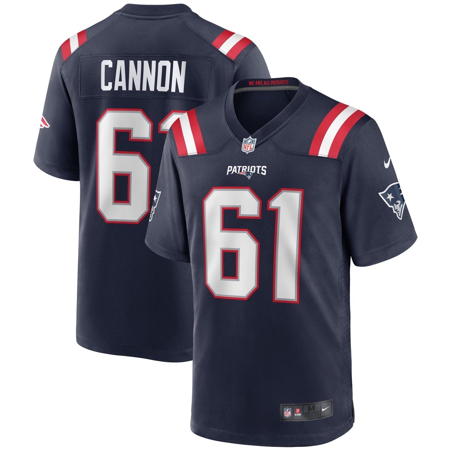 Men's Nike Marcus Cannon Navy New England Patriots Game Jersey