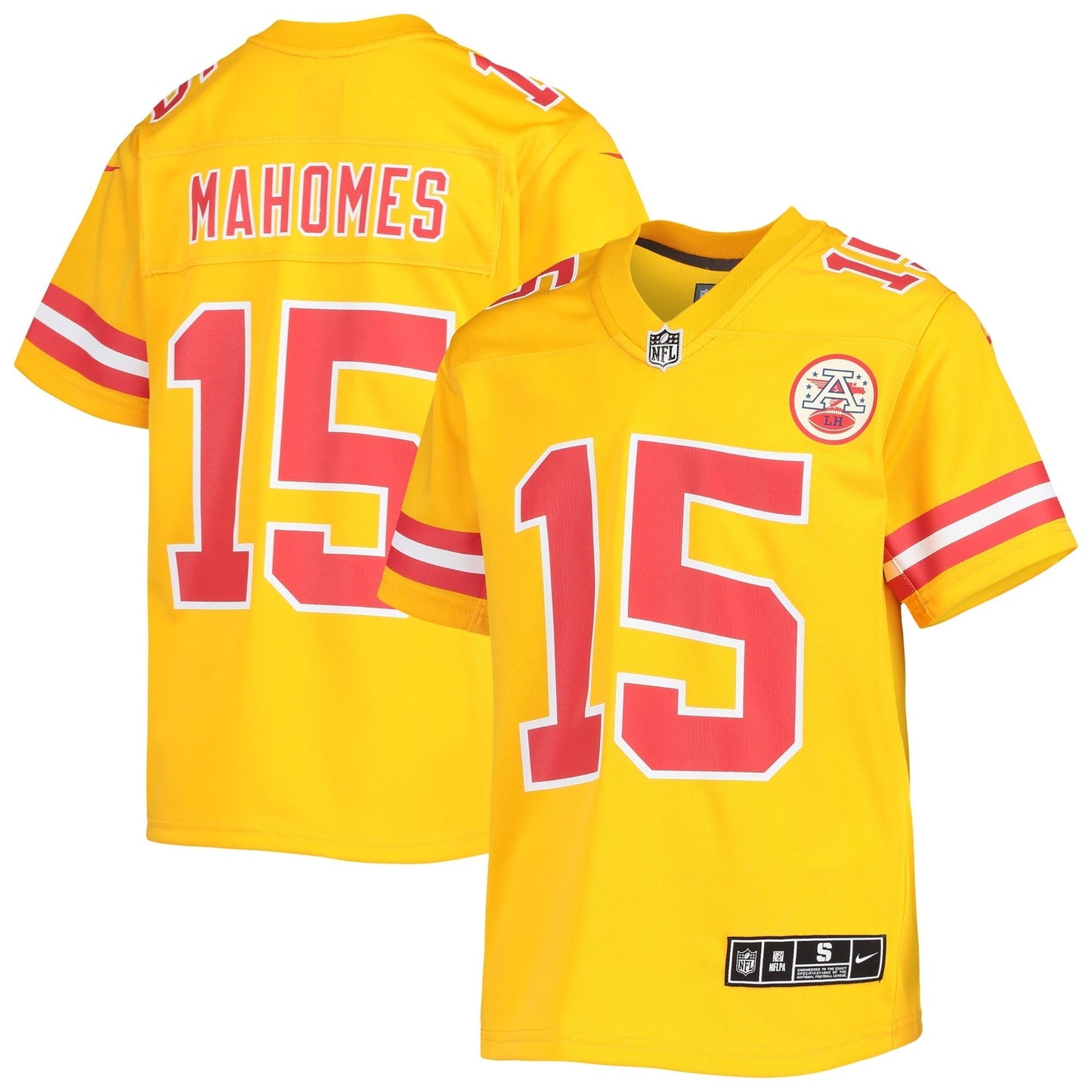 Youth Nike Patrick Mahomes Gold Kansas City Chiefs Inverted Team Game Jersey